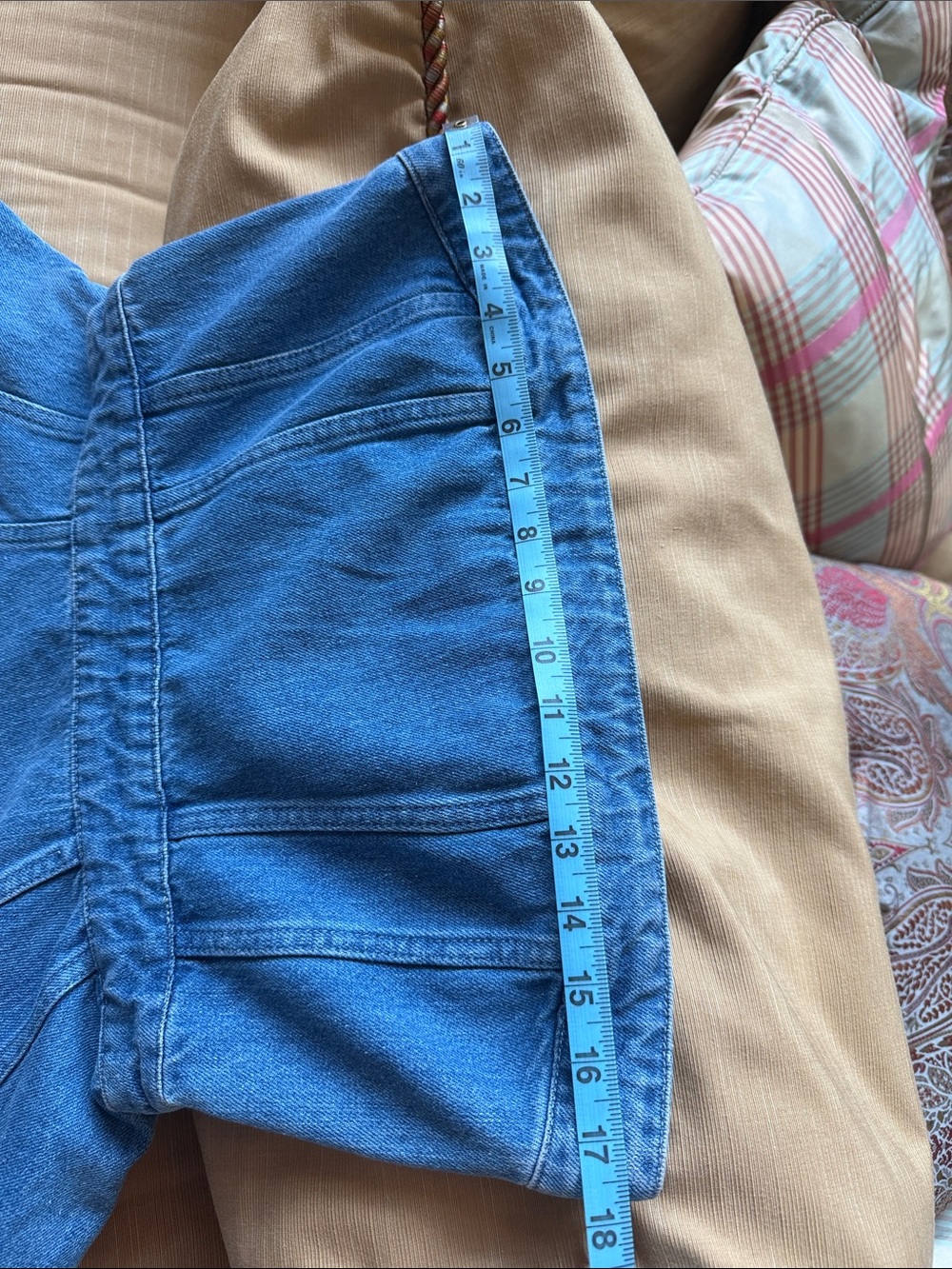 Amanda Uprichard Strapless Ombre Denim Dress in Blue and White - Picture 11 of 12